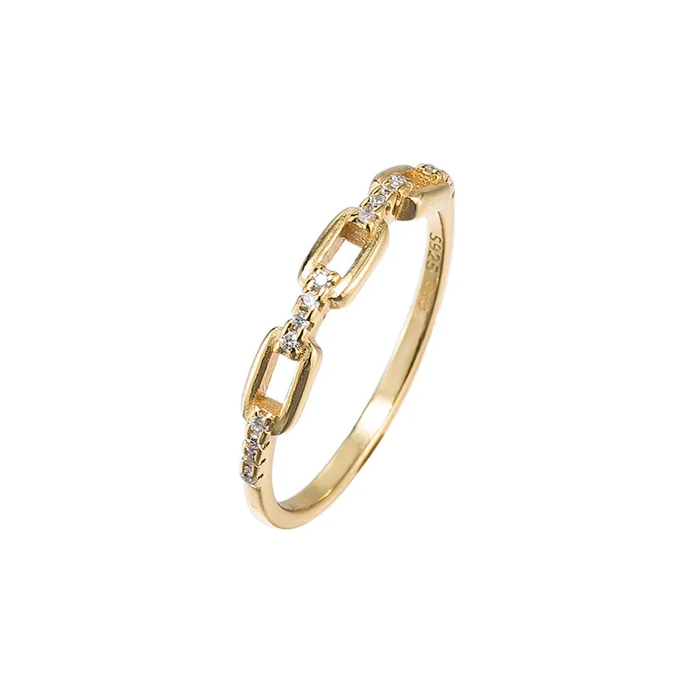 CZ Chain Thin Ring