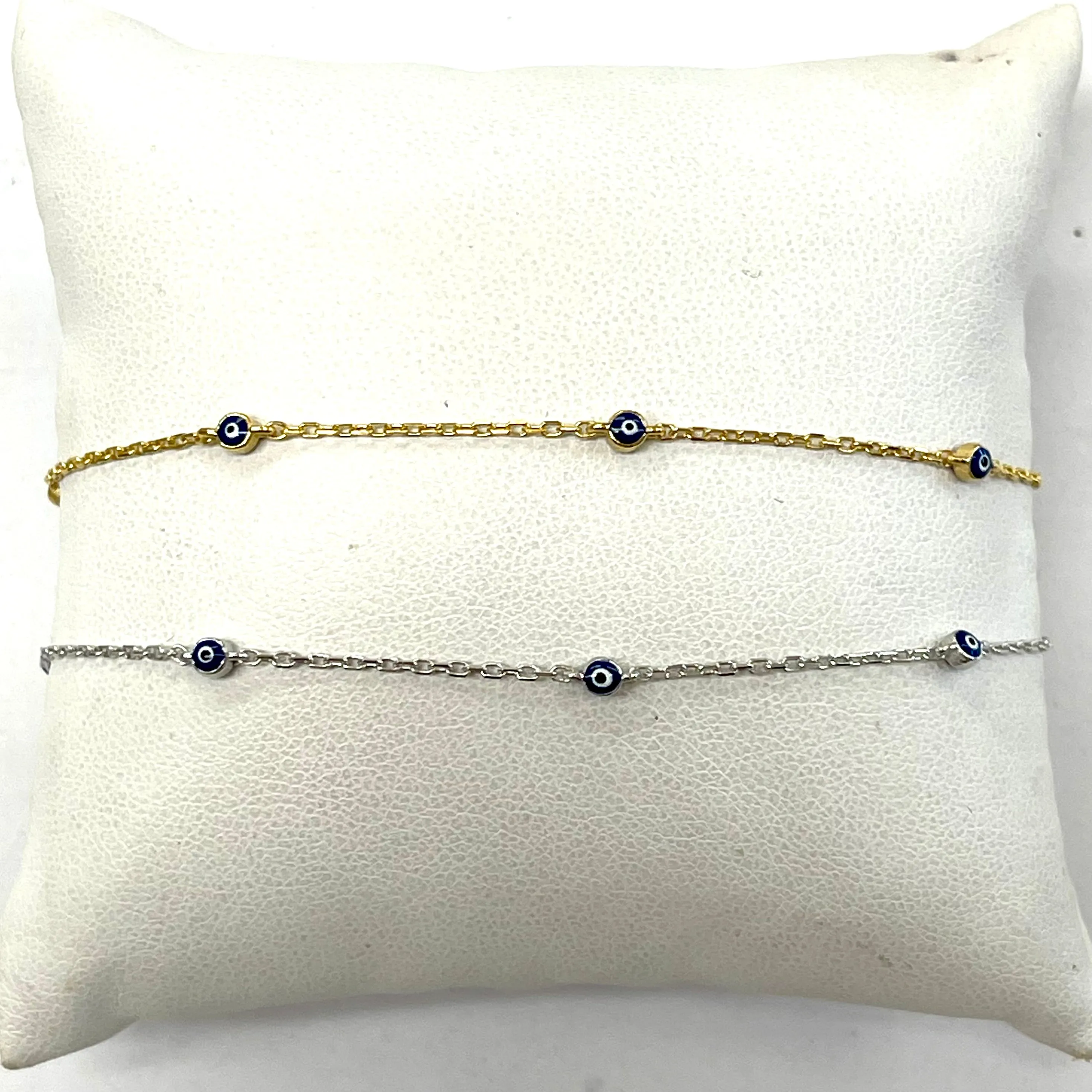 Delicate Sterling & Gold-Filled Evil Eye Bracelets