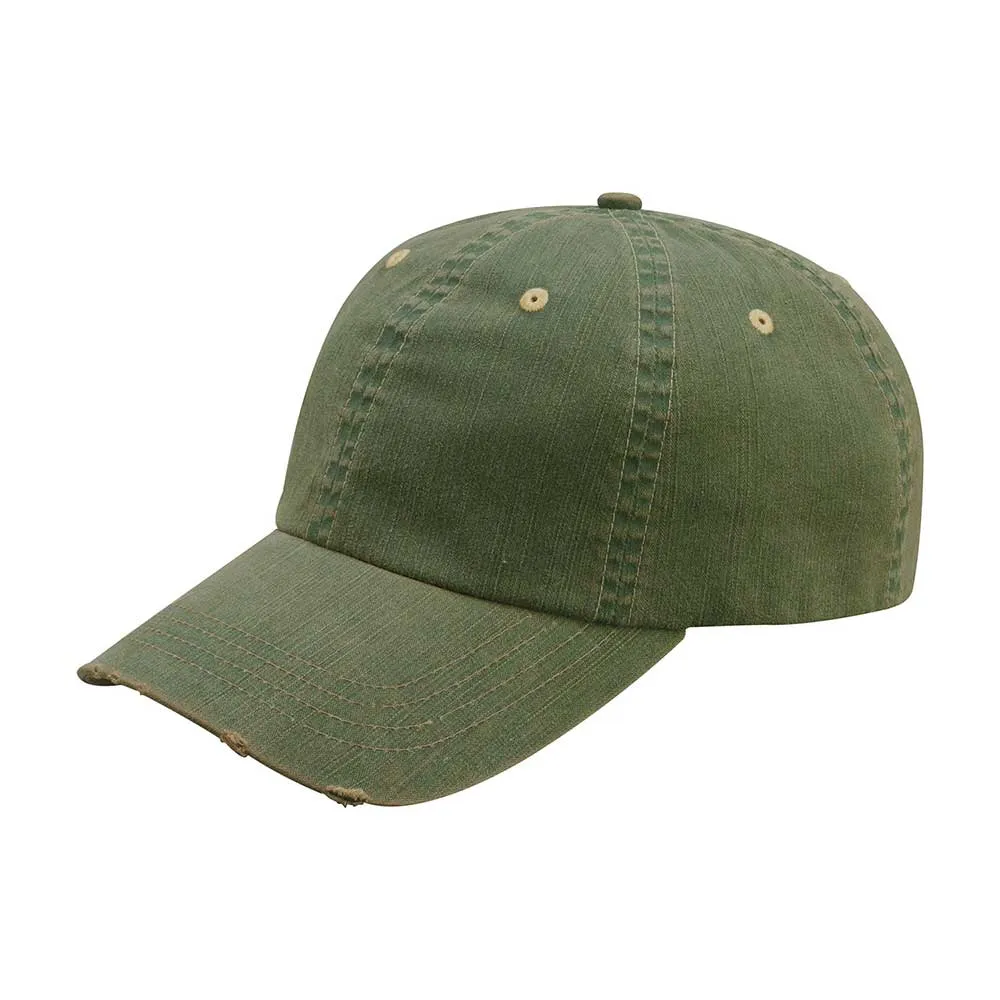 Distressed Dirty Wash Herringbone Cap