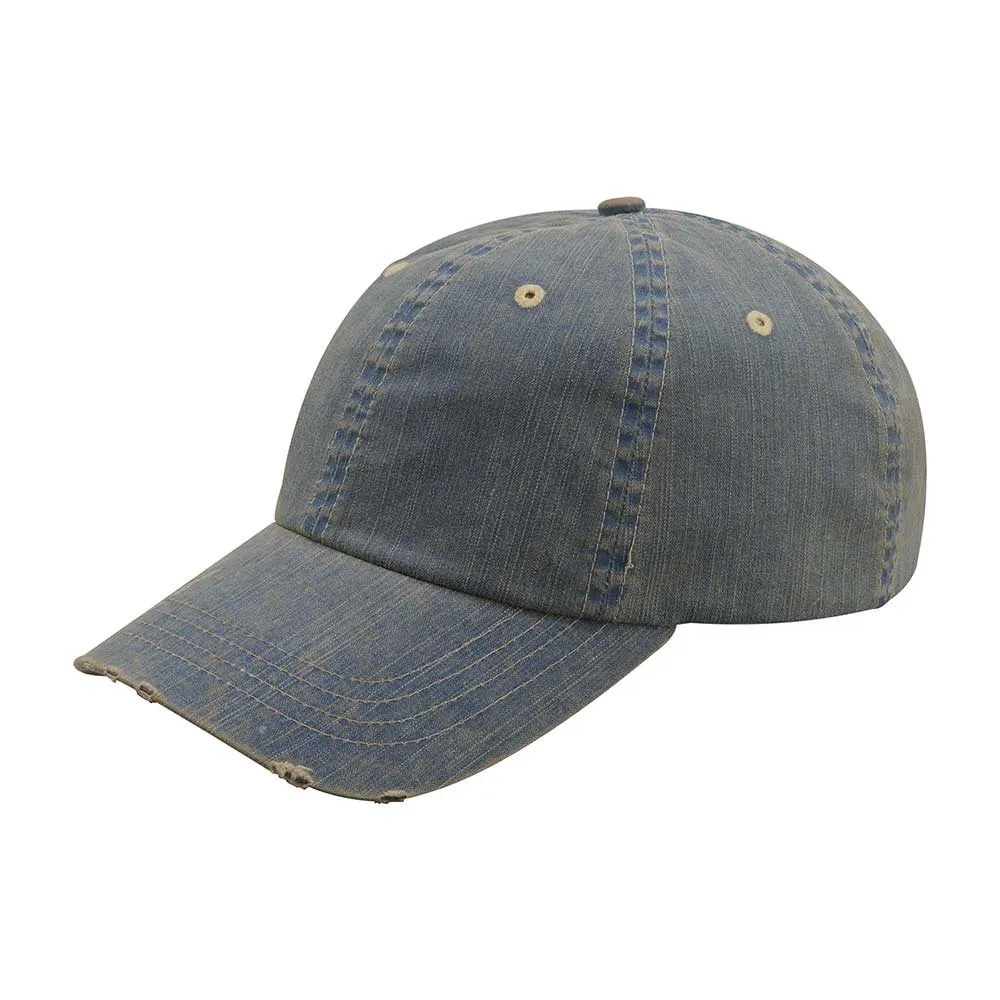 Distressed Dirty Wash Herringbone Cap