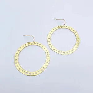 DOTTY HOOP Earrings in Gold