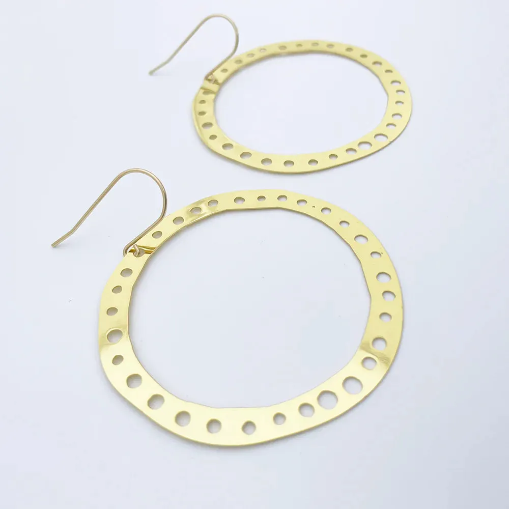 DOTTY HOOP Earrings in Gold