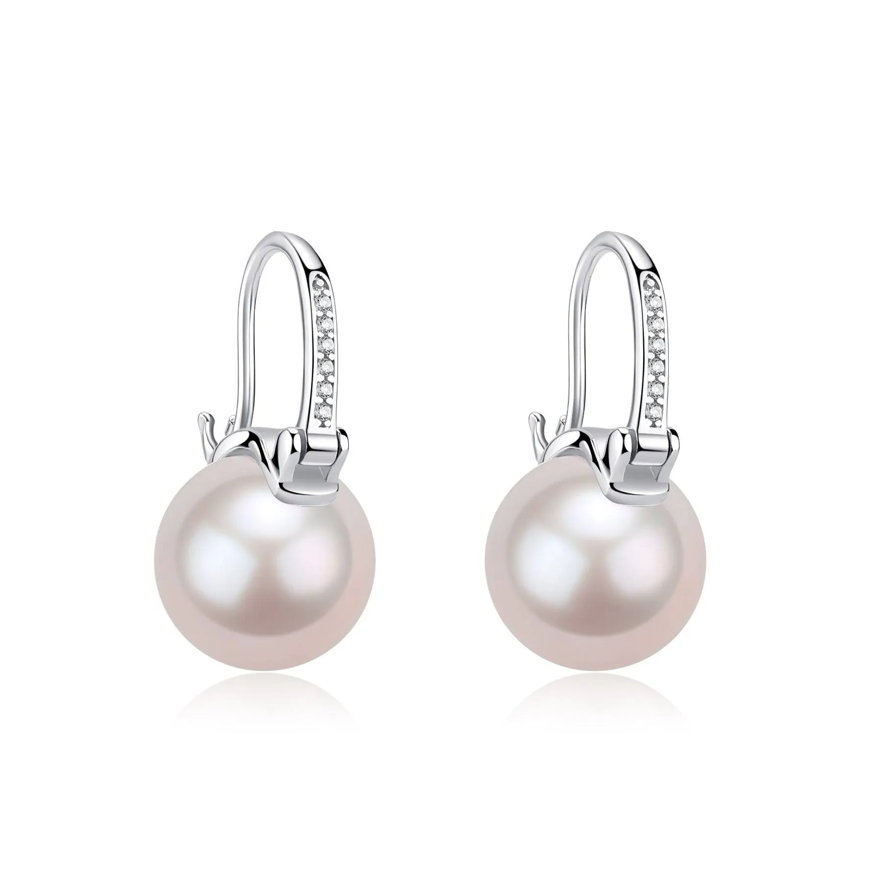 Elegant 11-12mm Freshwater Pearl Bucket-Shaped Earrings