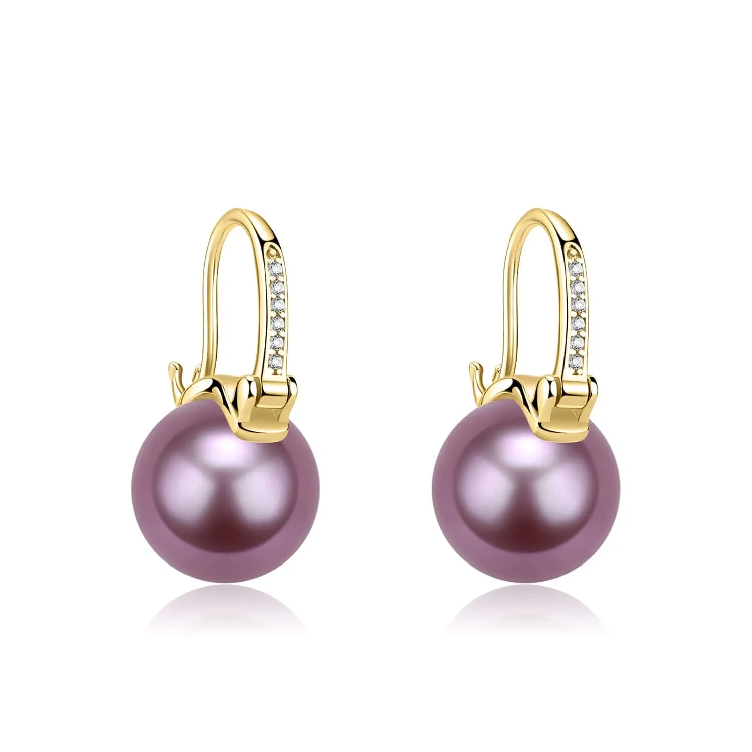 Elegant 11-12mm Freshwater Pearl Bucket-Shaped Earrings