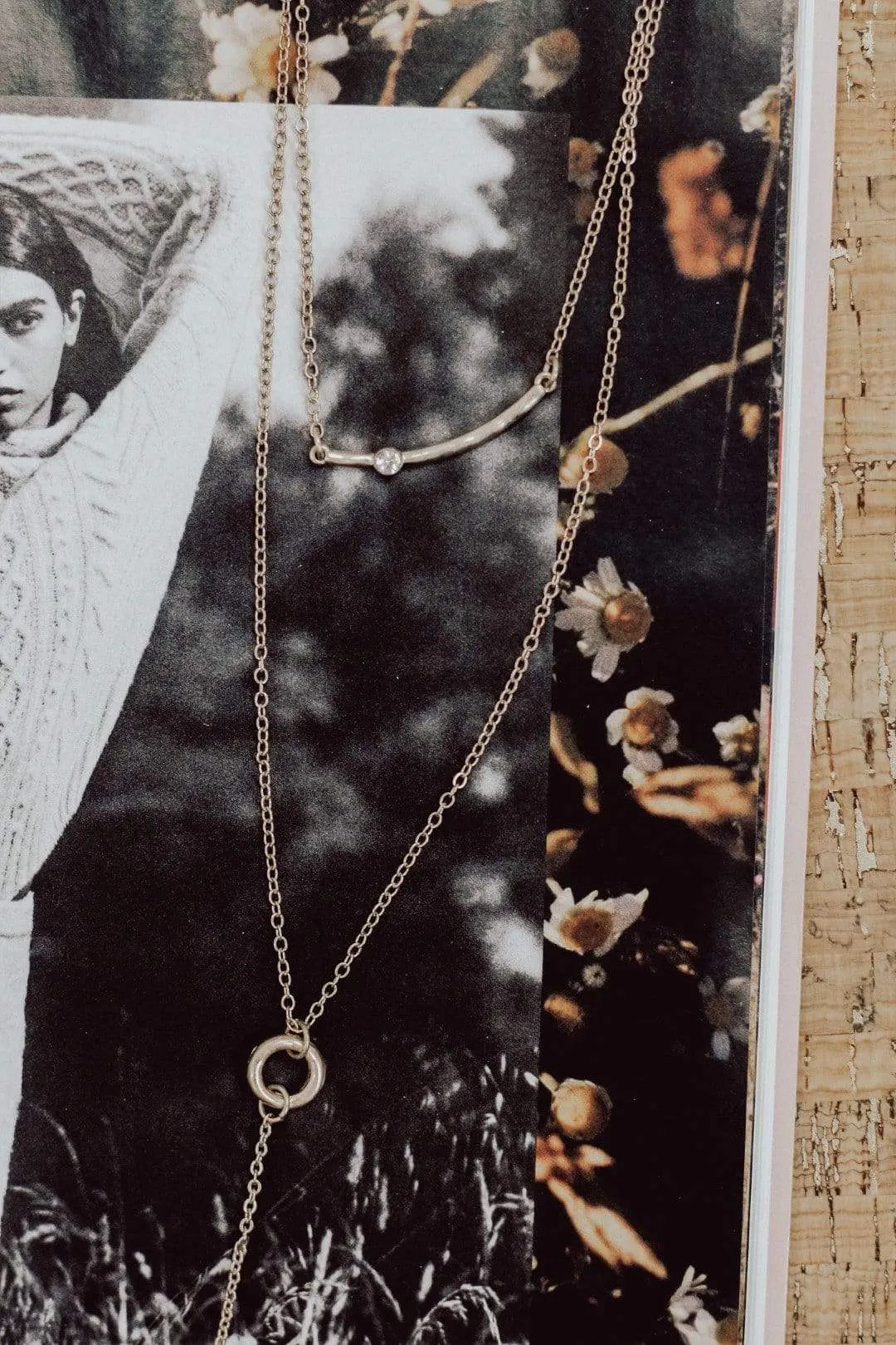 Gold Circle Layered Necklace