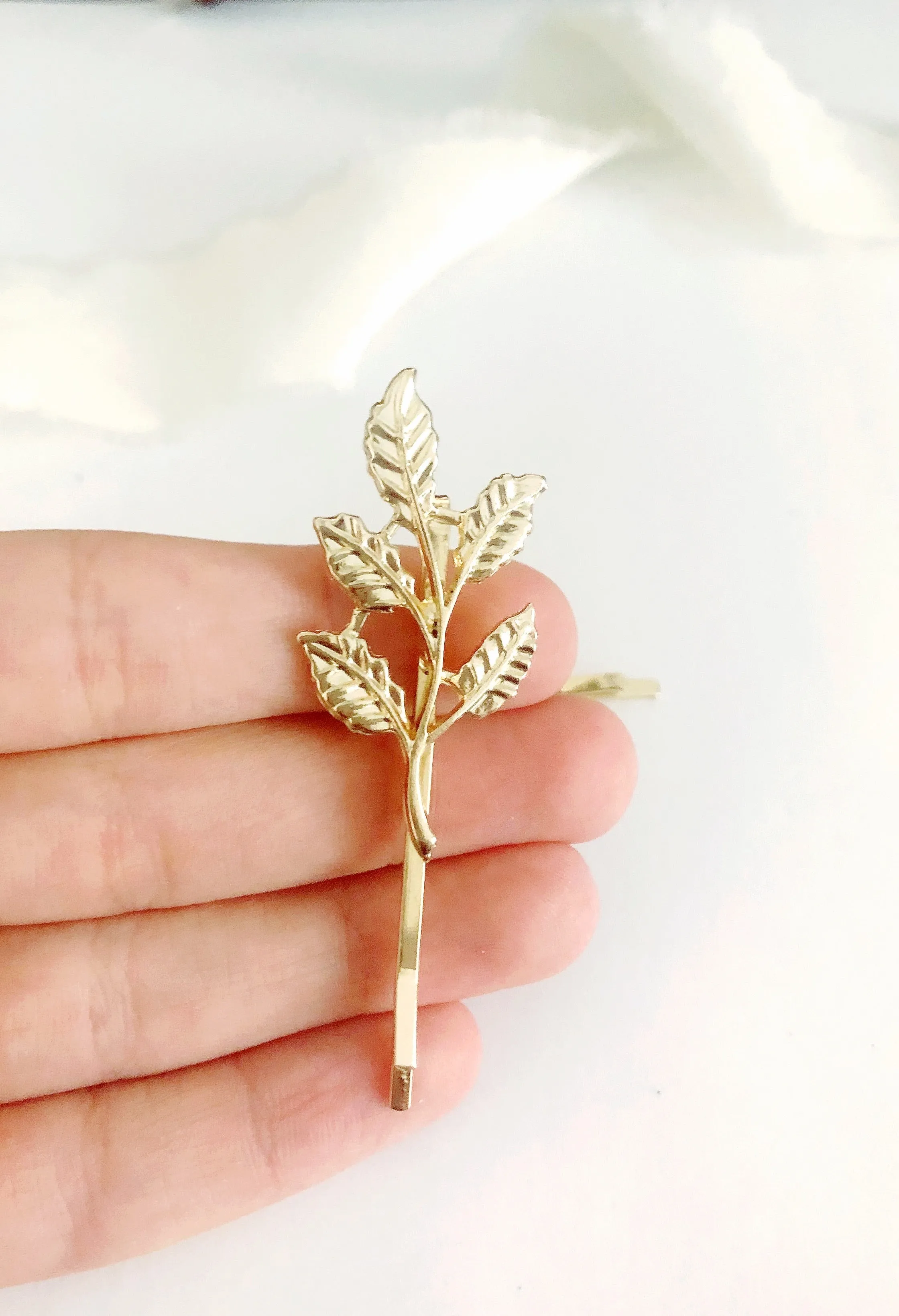 Gold Leaf Hair Pin Set