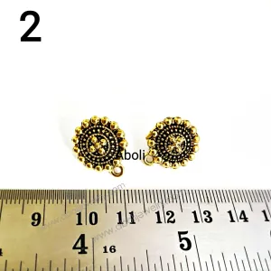 Golden earrings stud components metal earrings findings ESG02