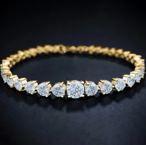 Graduated Cubic Zirconia Tennis Bracelets