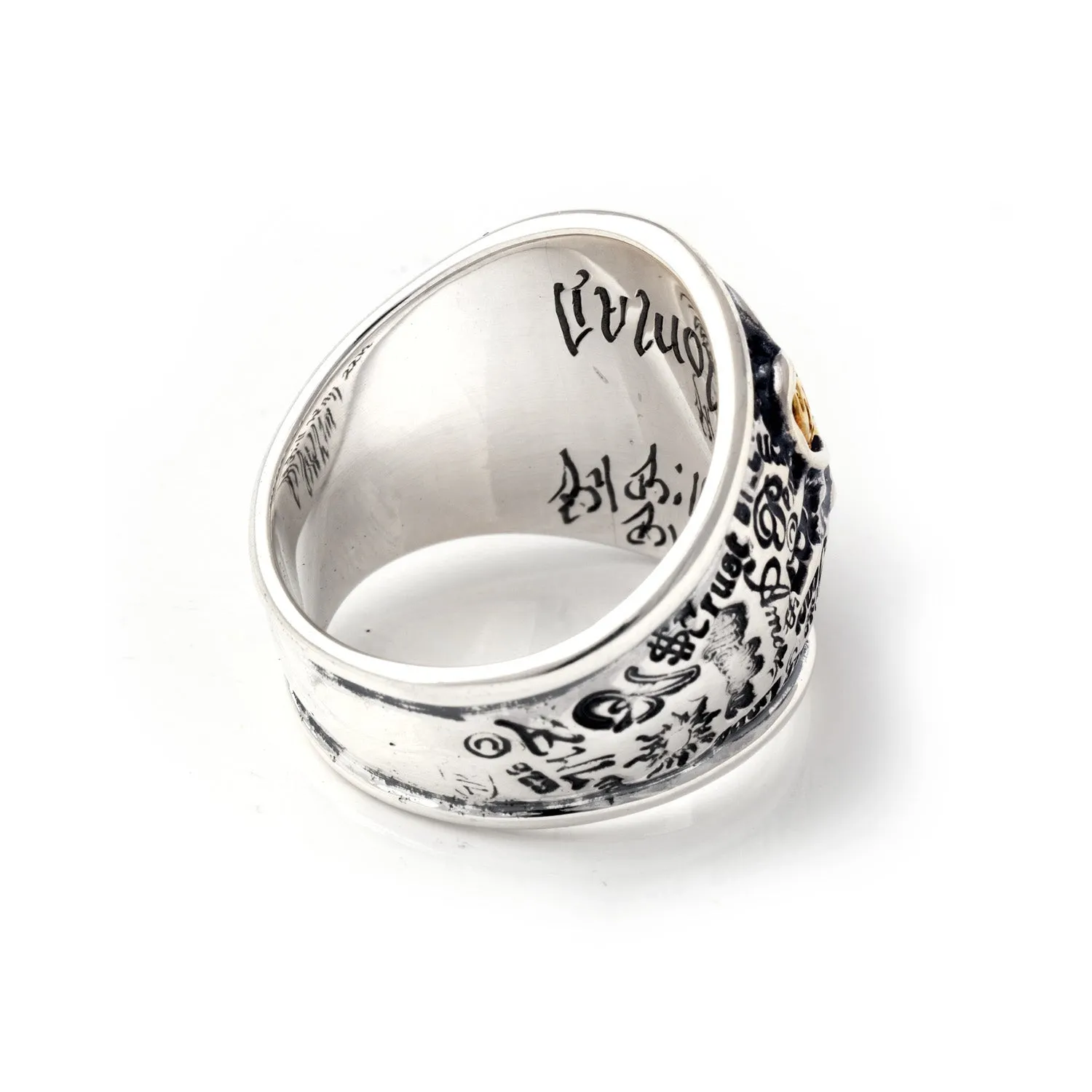 Graffiti Dome Ring "HEART with BANNER" Top