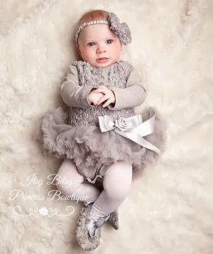 Grey Rose Pettiskirt Romper