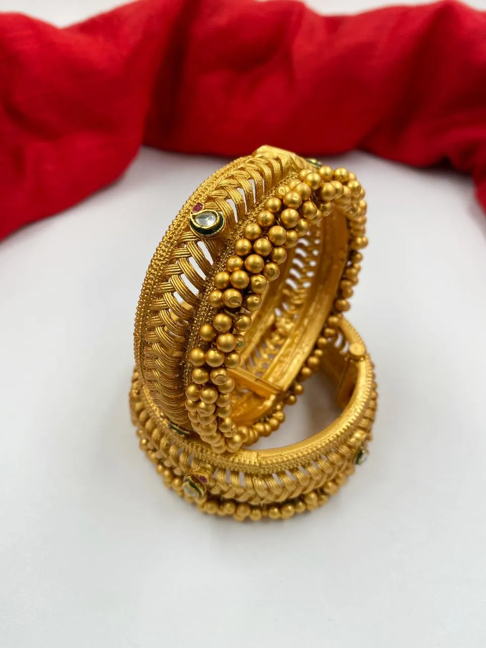 Imitation Designer Golden Bangles For Ladies By Gehna Shop