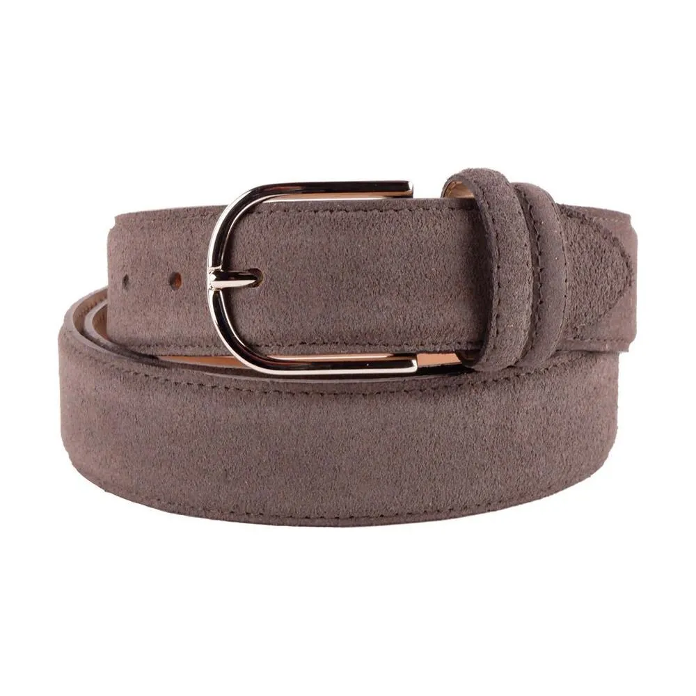 Made in Italy Elegant Quad of Suede Calfskin Belts