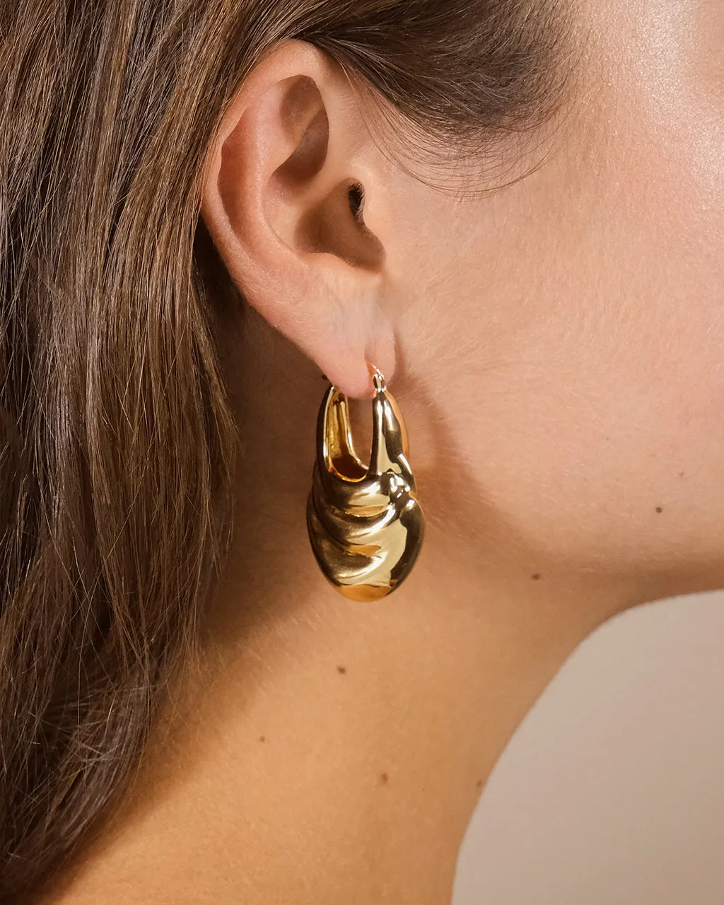 Manon Textured Statement Hoop Earrings