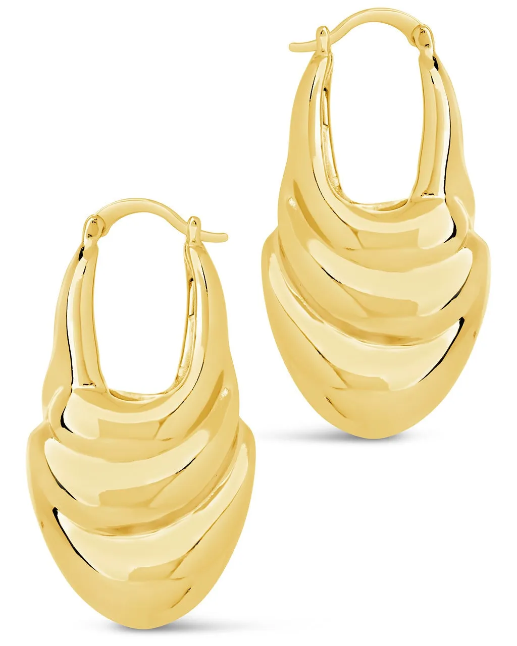 Manon Textured Statement Hoop Earrings