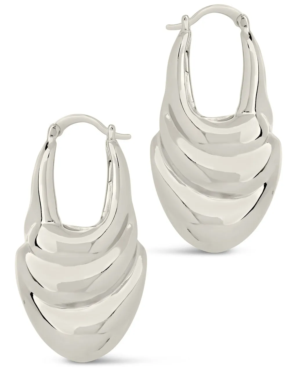 Manon Textured Statement Hoop Earrings