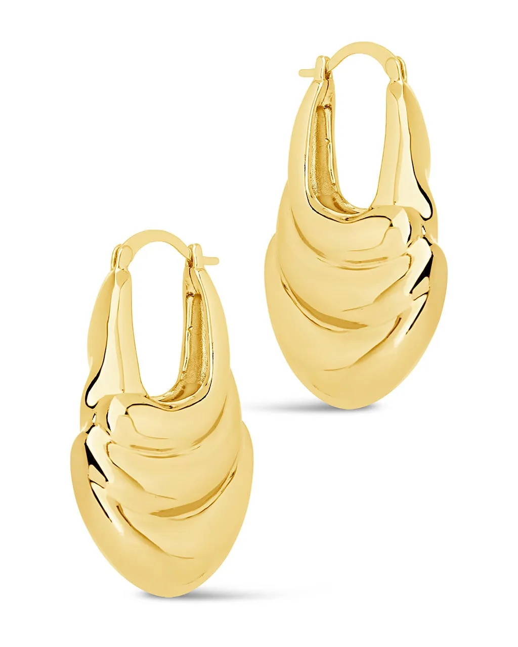 Manon Textured Statement Hoop Earrings