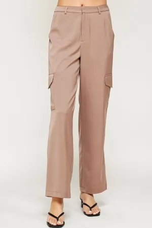 Mariah Satin Cargo Pant