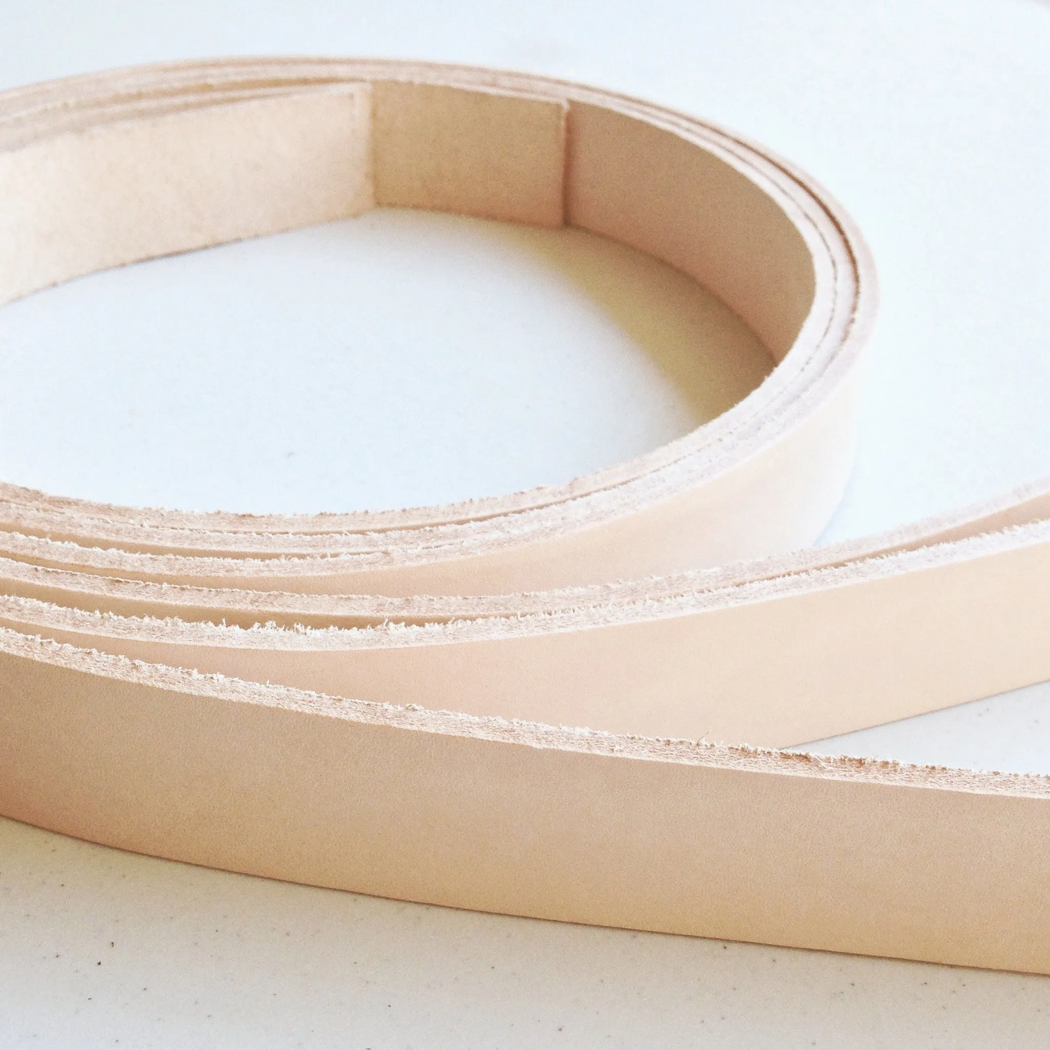 Natural Veg Leather Belt Straps