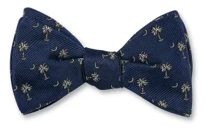 Navy Palmetto Bow Tie - B1822