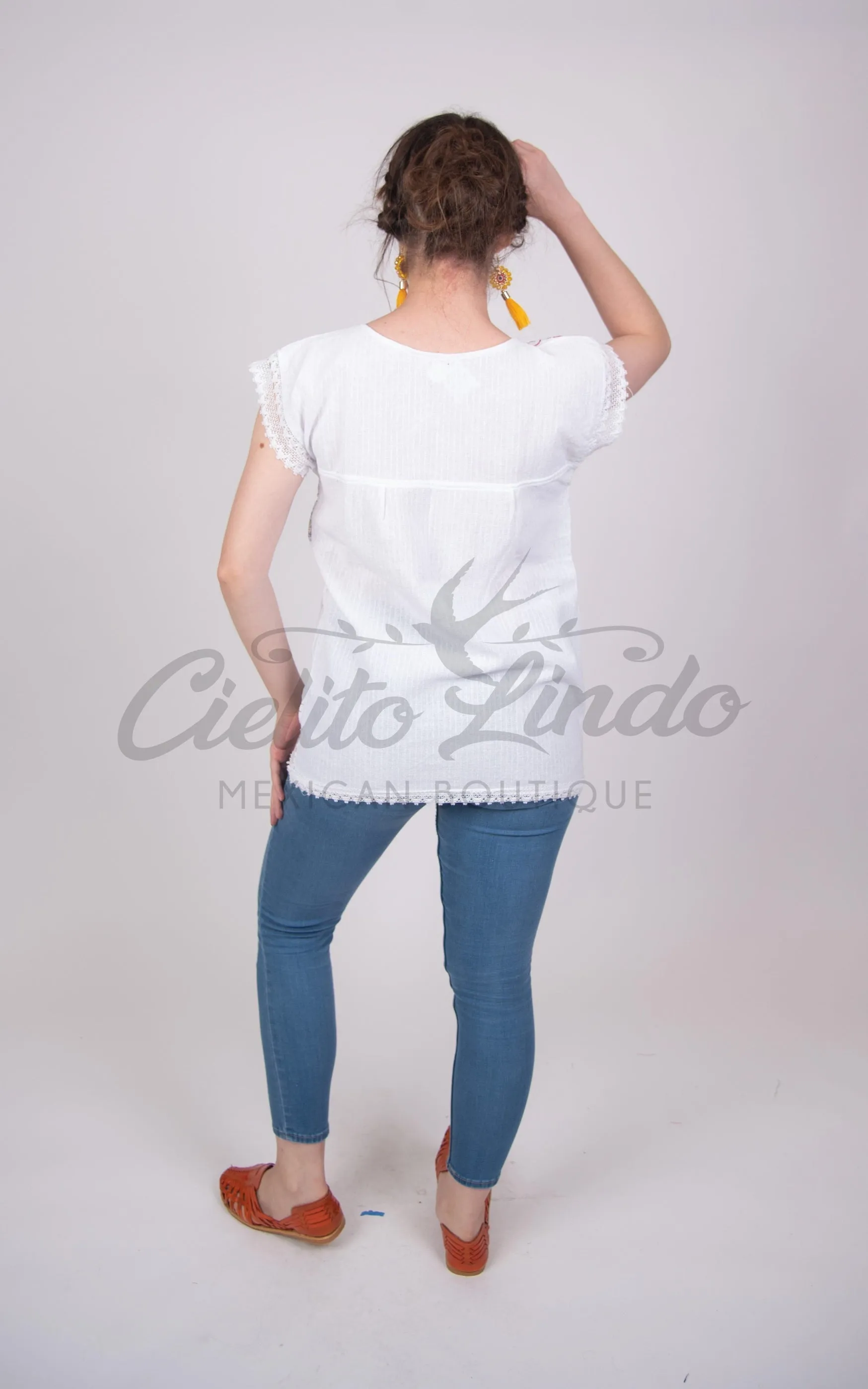 Oaxaca Paloma White Blouse