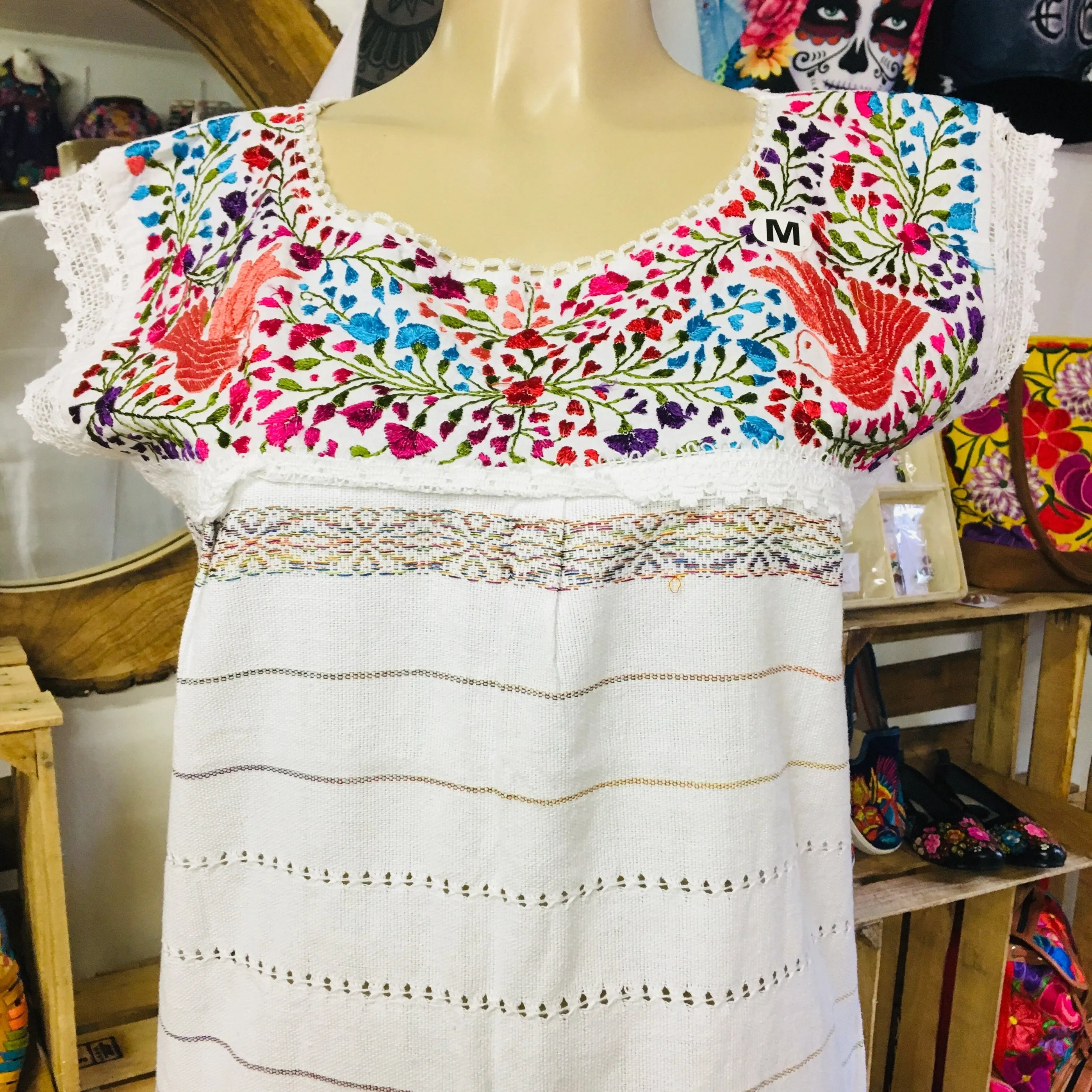 Oaxaca Paloma White Blouse