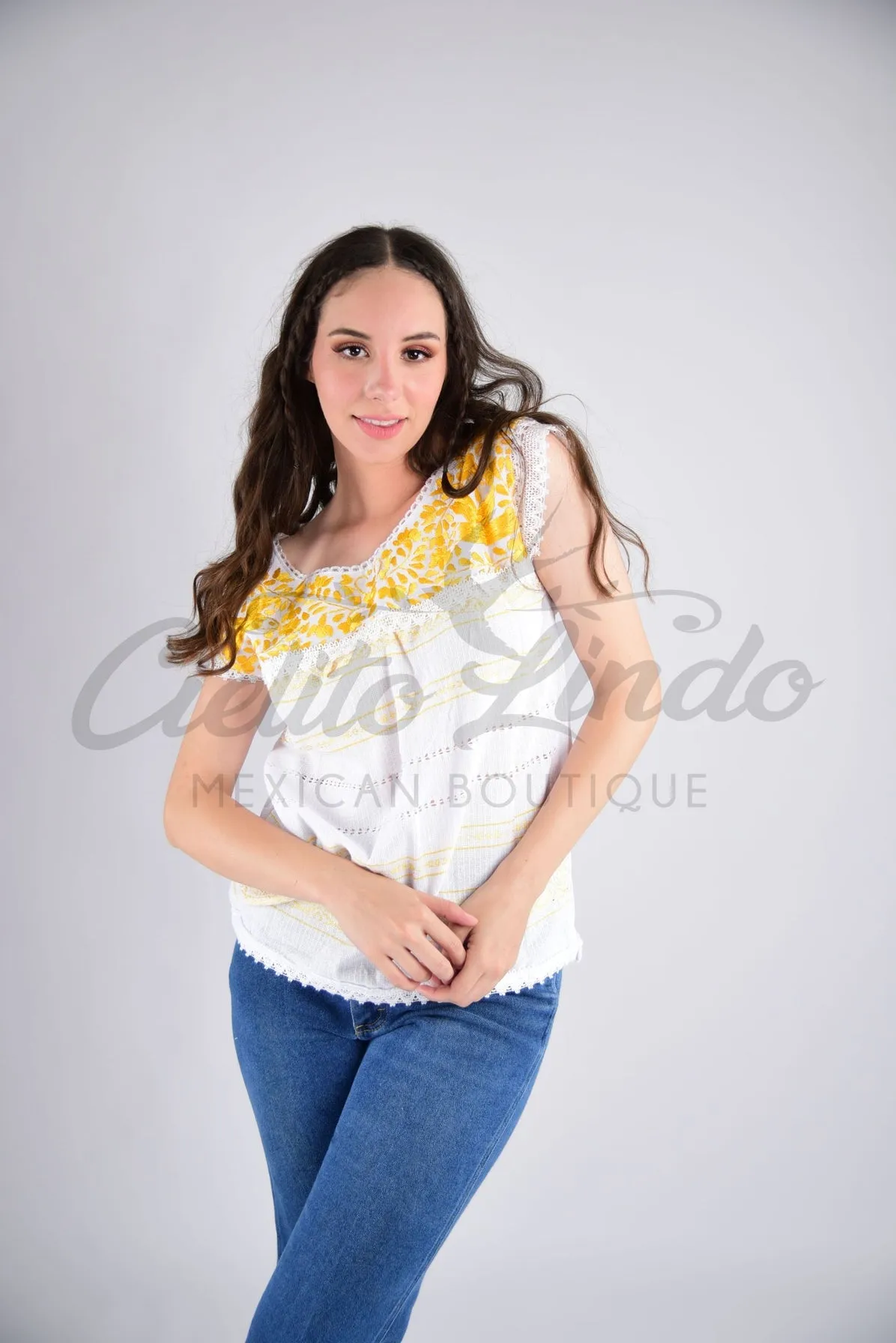 Oaxaca Paloma White Blouse