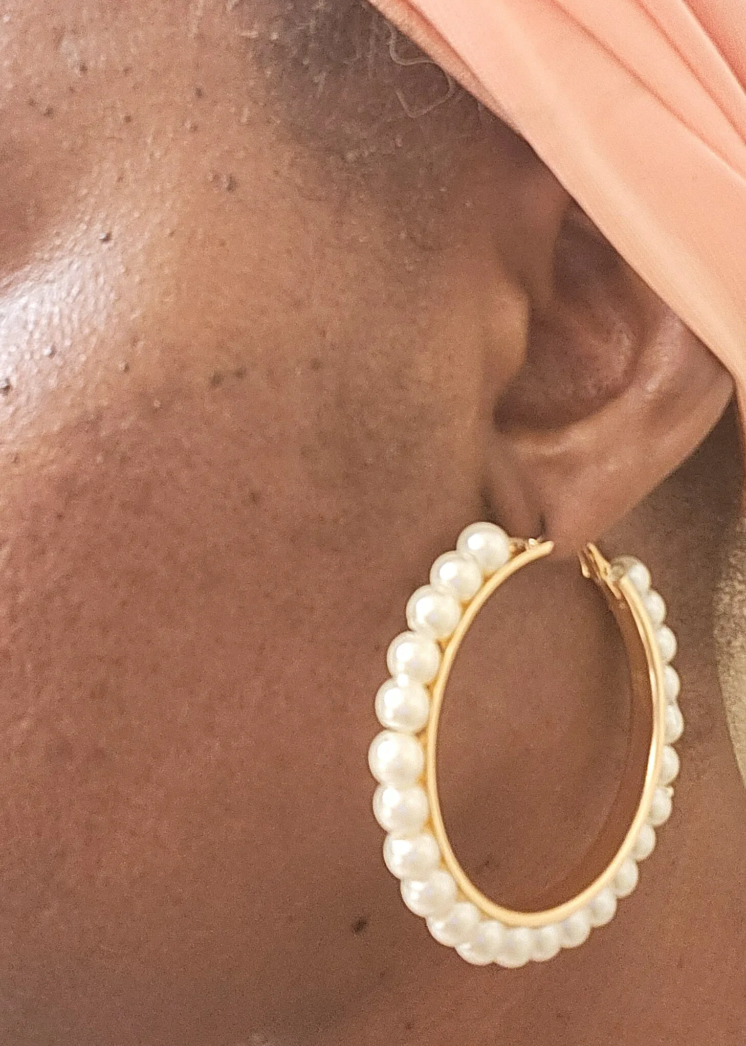 Pearl Hoop Earrings