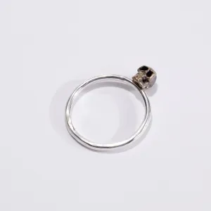 Petite Skull Stacking Ring in Sterling Silver