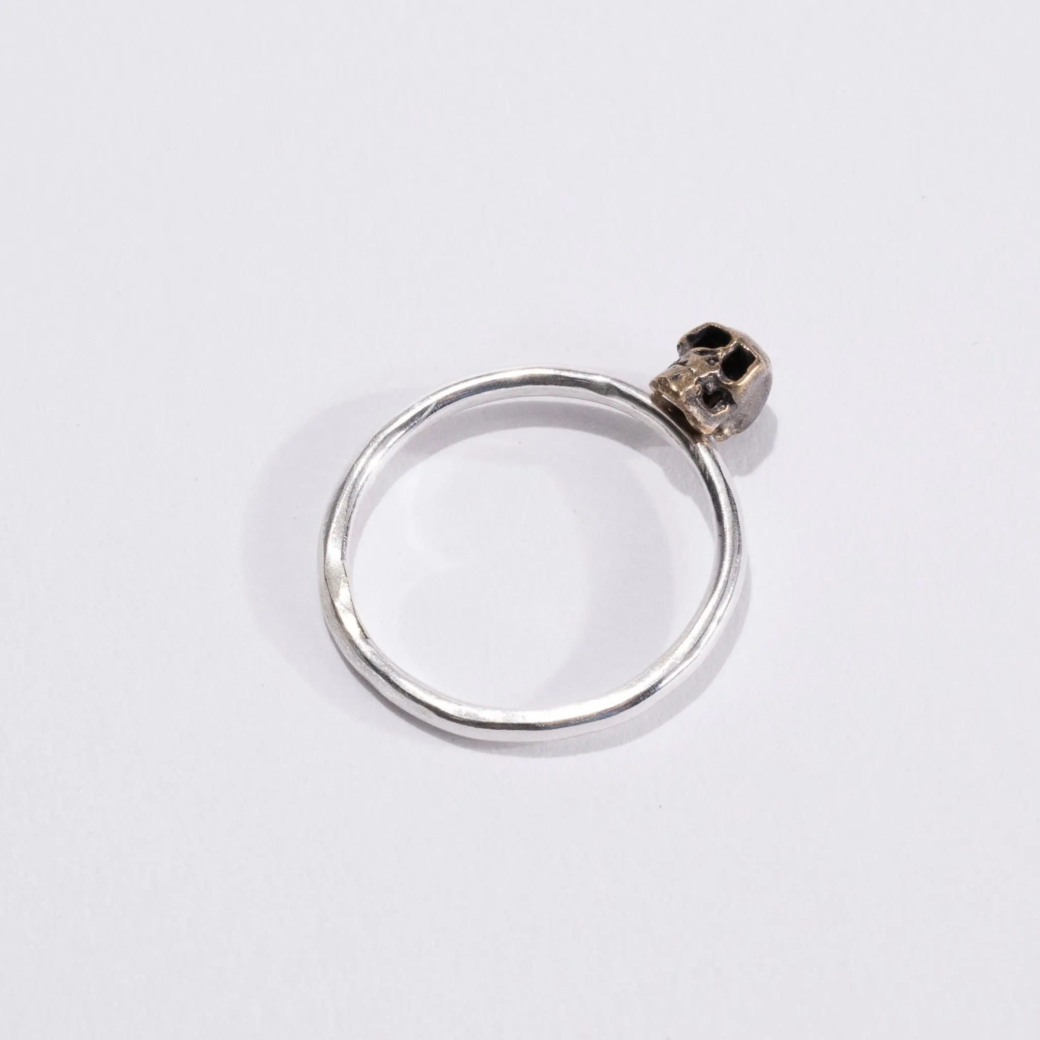 Petite Skull Stacking Ring in Sterling Silver