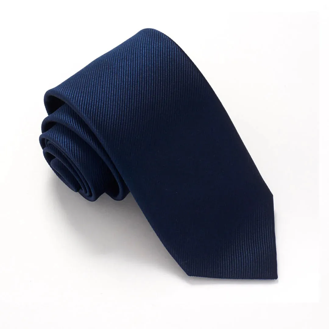 Plain Ribbed Silk Tie