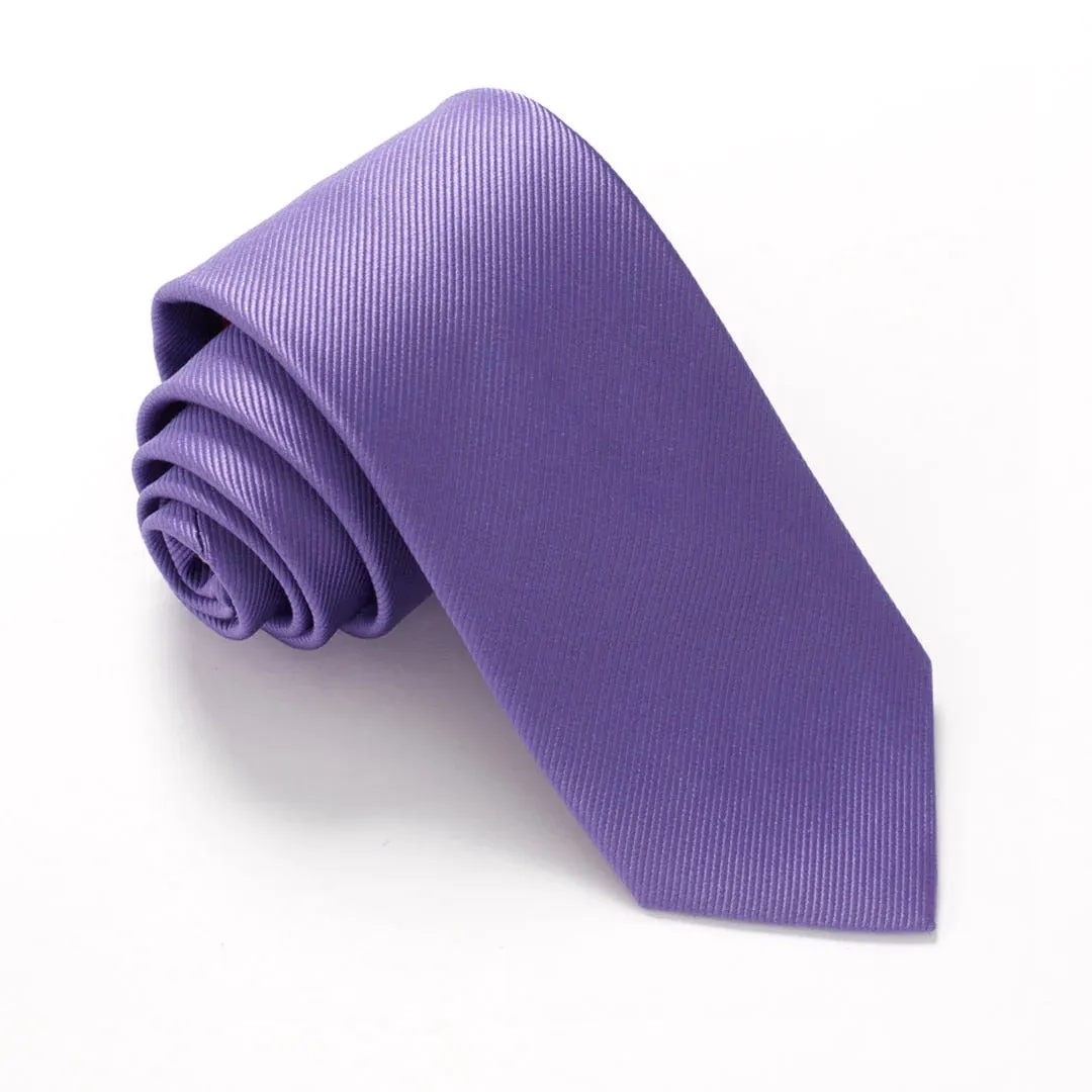 Plain Ribbed Silk Tie