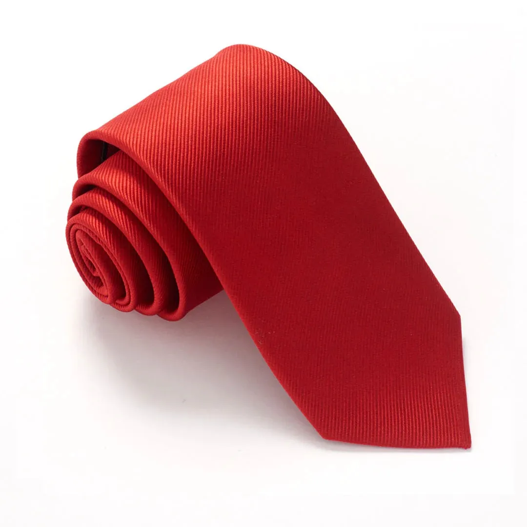 Plain Ribbed Silk Tie