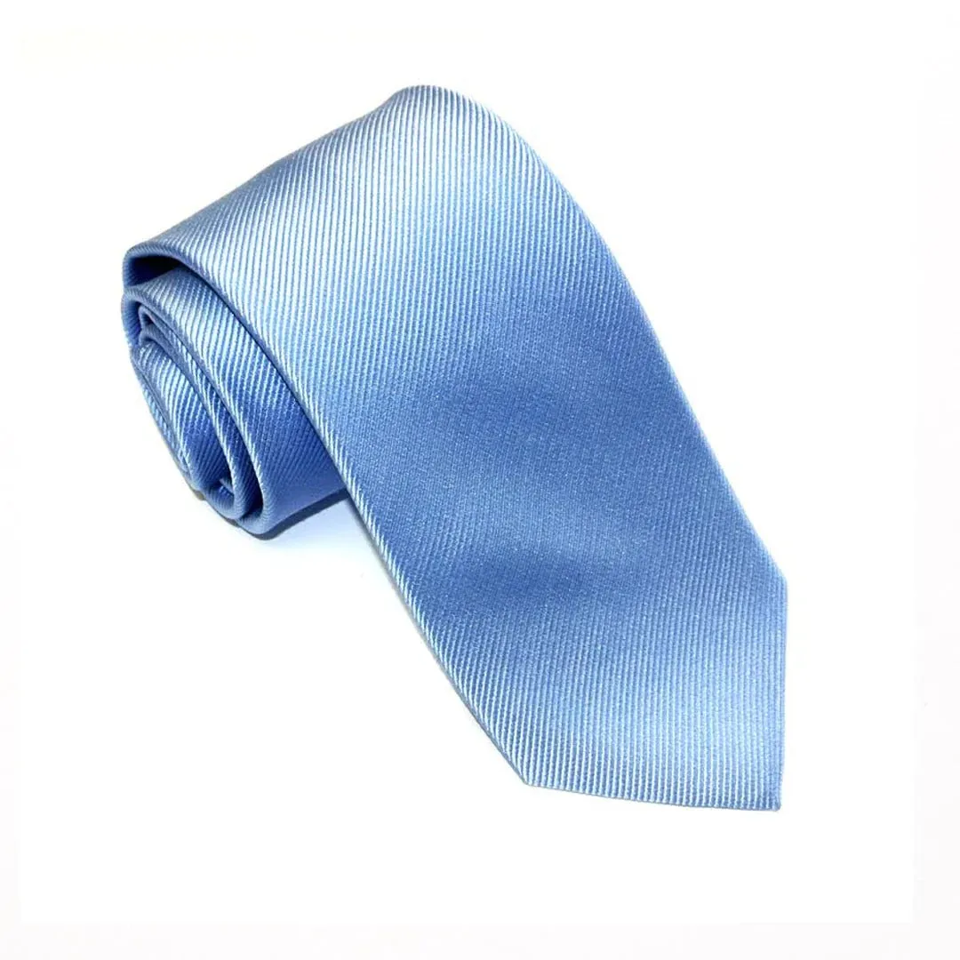 Plain Ribbed Silk Tie