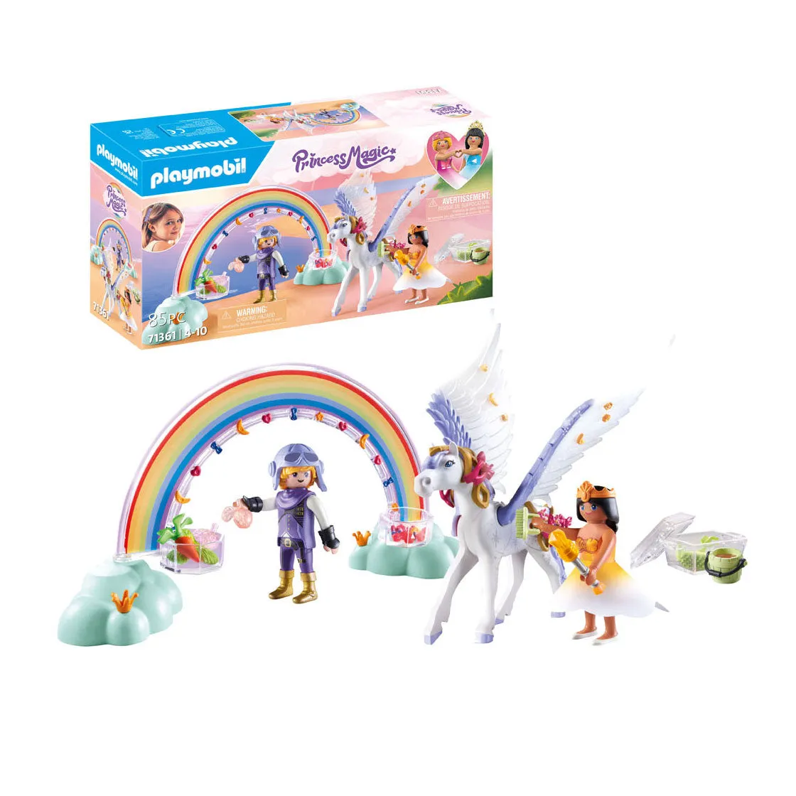 Playmobil Princess Magic: Pegasus with Rainbow in the Clouds 71361