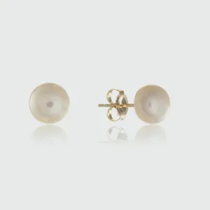 Seville White Pearl & Gold Vermeil Stud Earrings