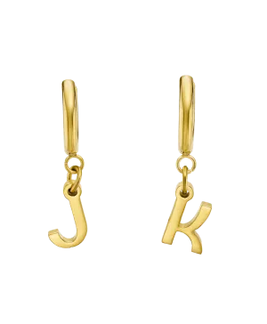 Signature Letter Hoops 18ct Gold Vermeil