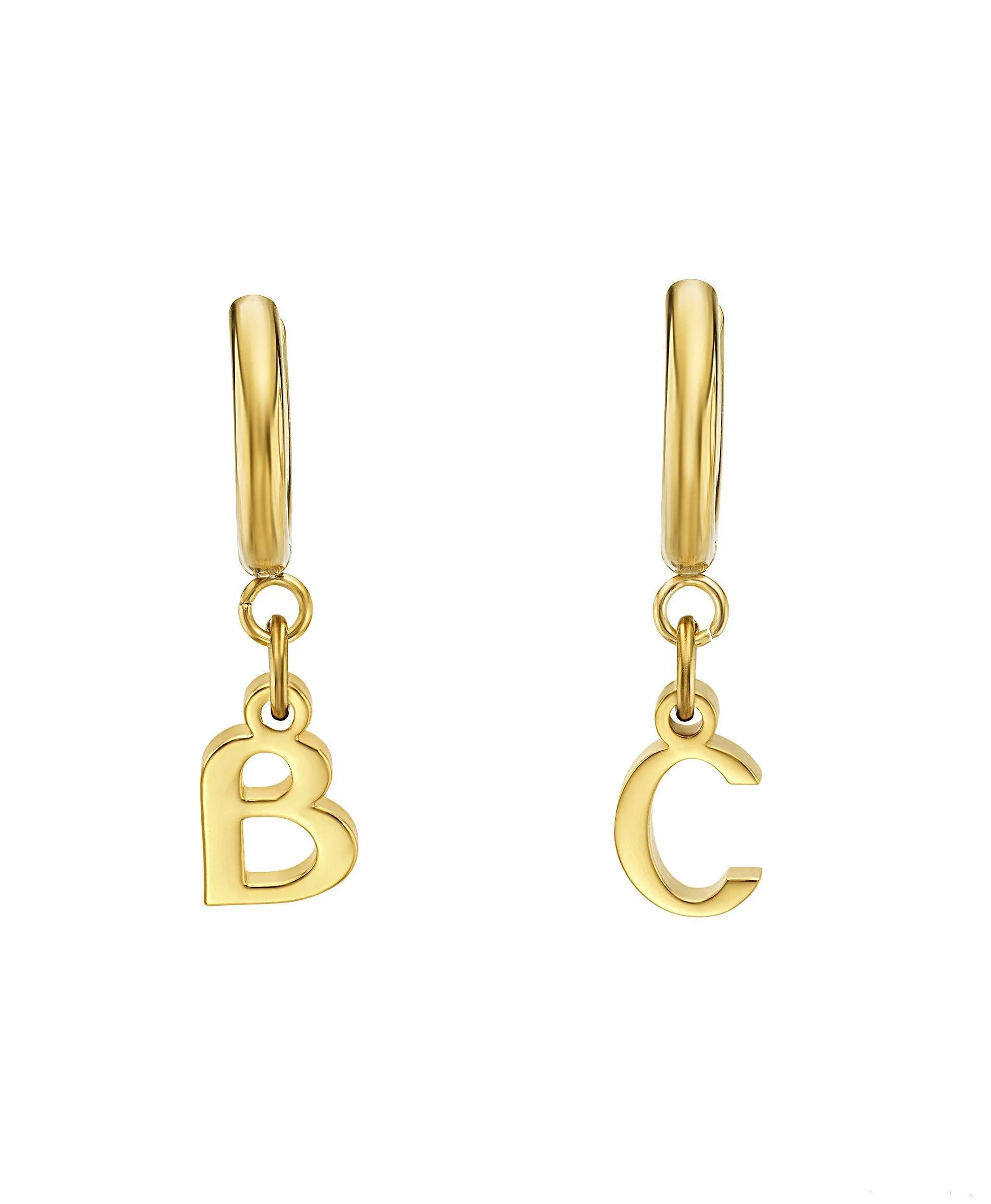 Signature Letter Hoops 18ct Gold Vermeil