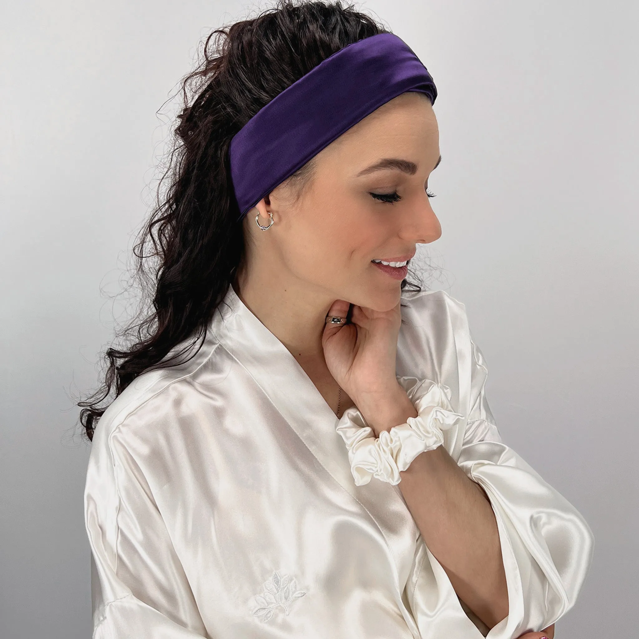 Silk Glam Band - Plum