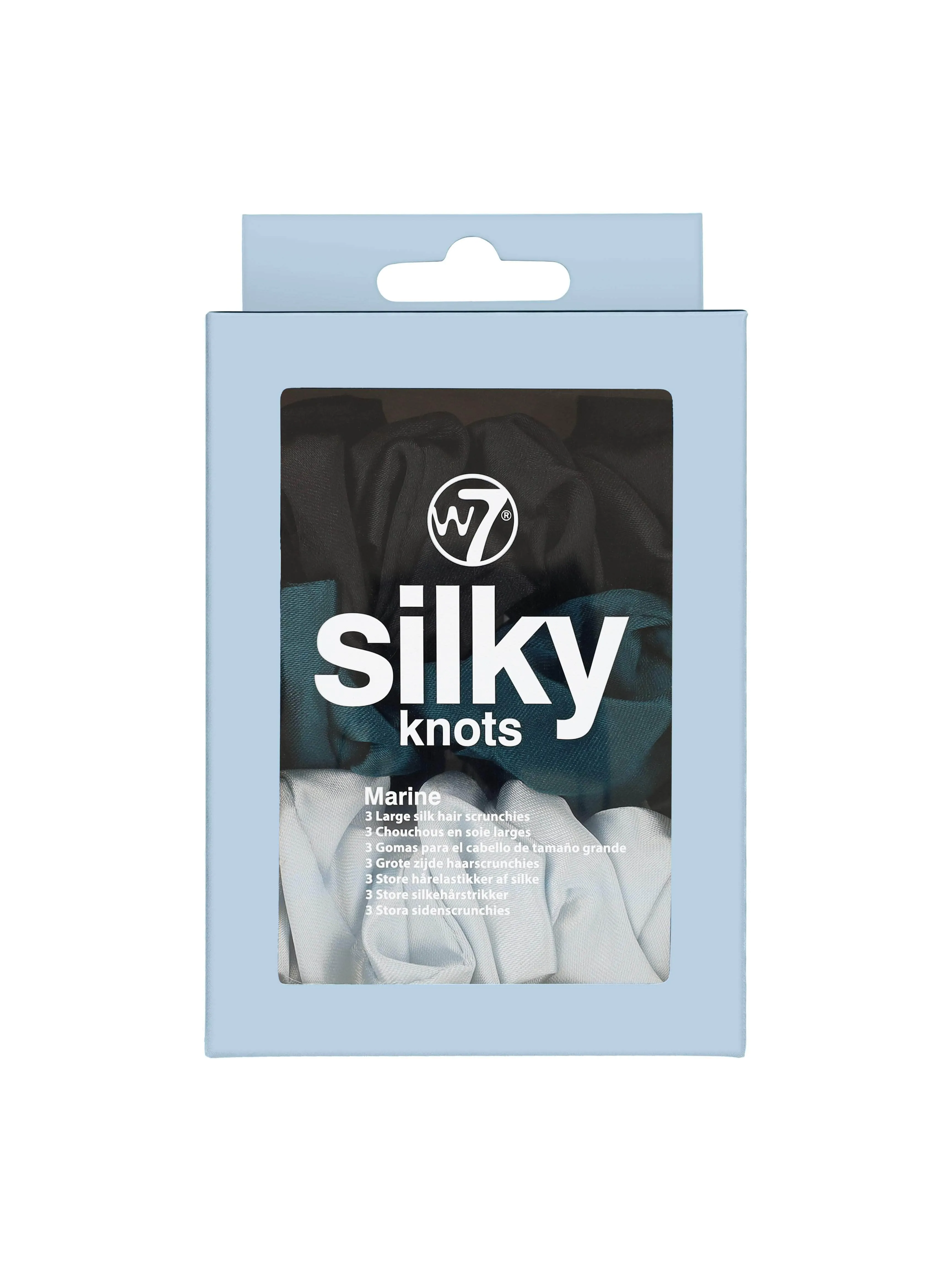 Silky Knots Hair Scrunchies 3 Pack - Marine