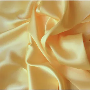 Silky Smooth Yellow Satin Charmeuse Pillowcases. Machine Washable.