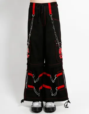 SKULL ZIP OFF PANT RED