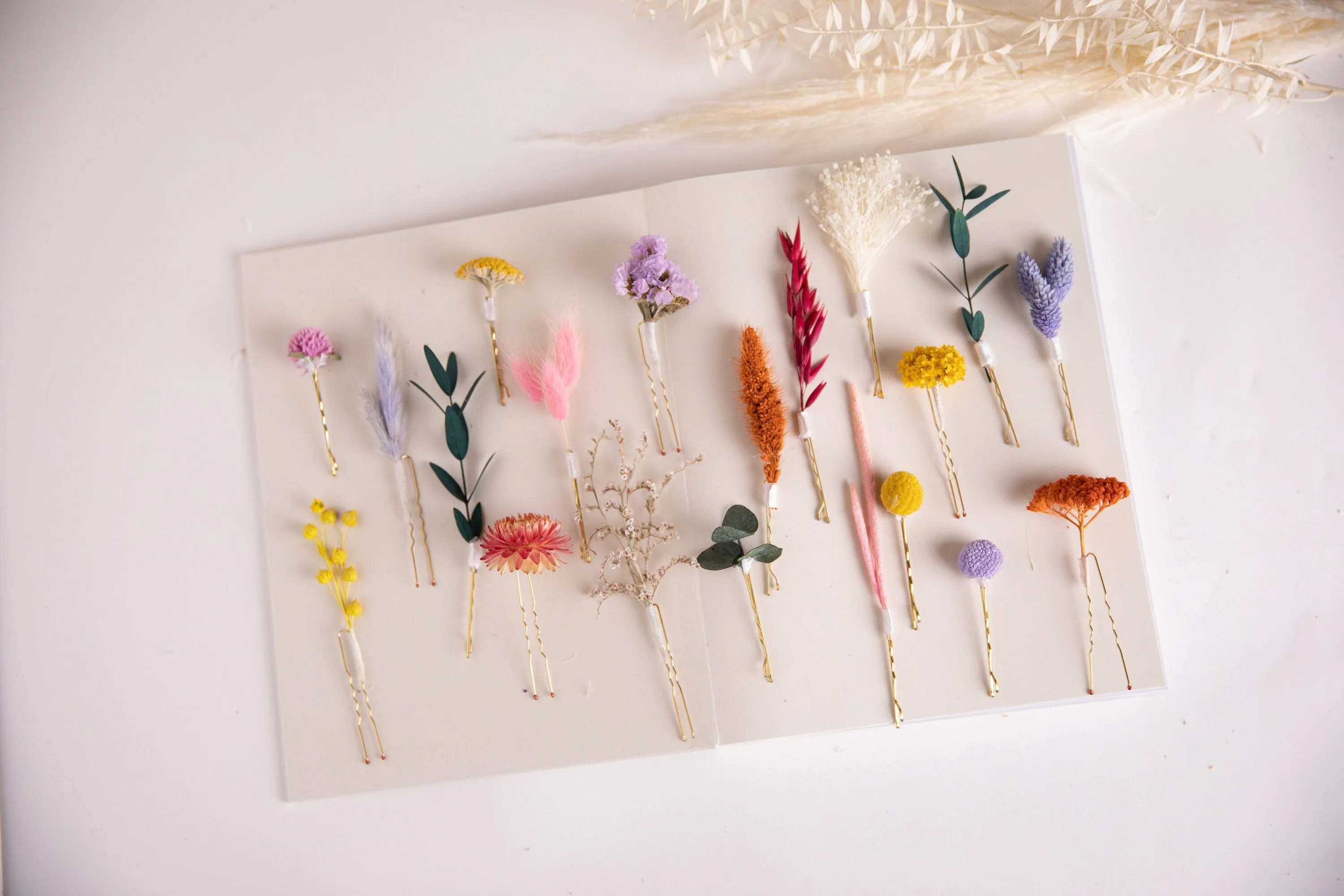 Spring Rainbow 20 piece Hair Pins  Set, Boho Hair Pins, Wedding Hair Pins, Flower Pin Set