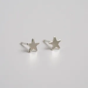 Star Stud Earrings in Sterling Silver