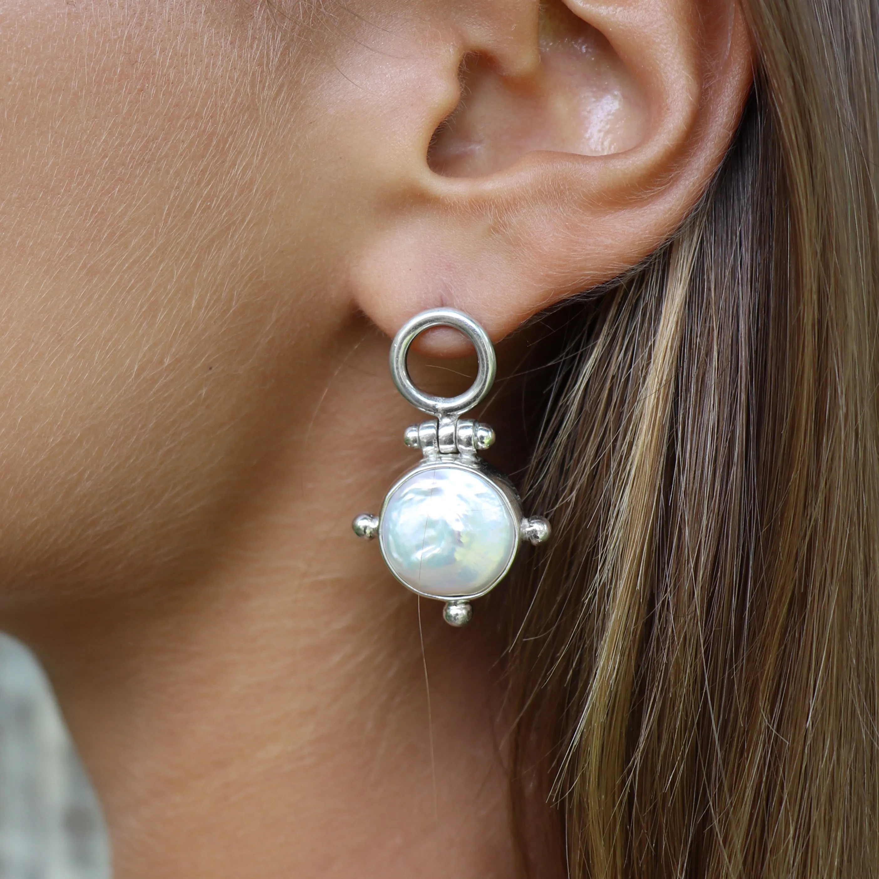 The Lost Pearl Silver Earrings