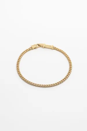 Thin Cuban Bracelet | Gold