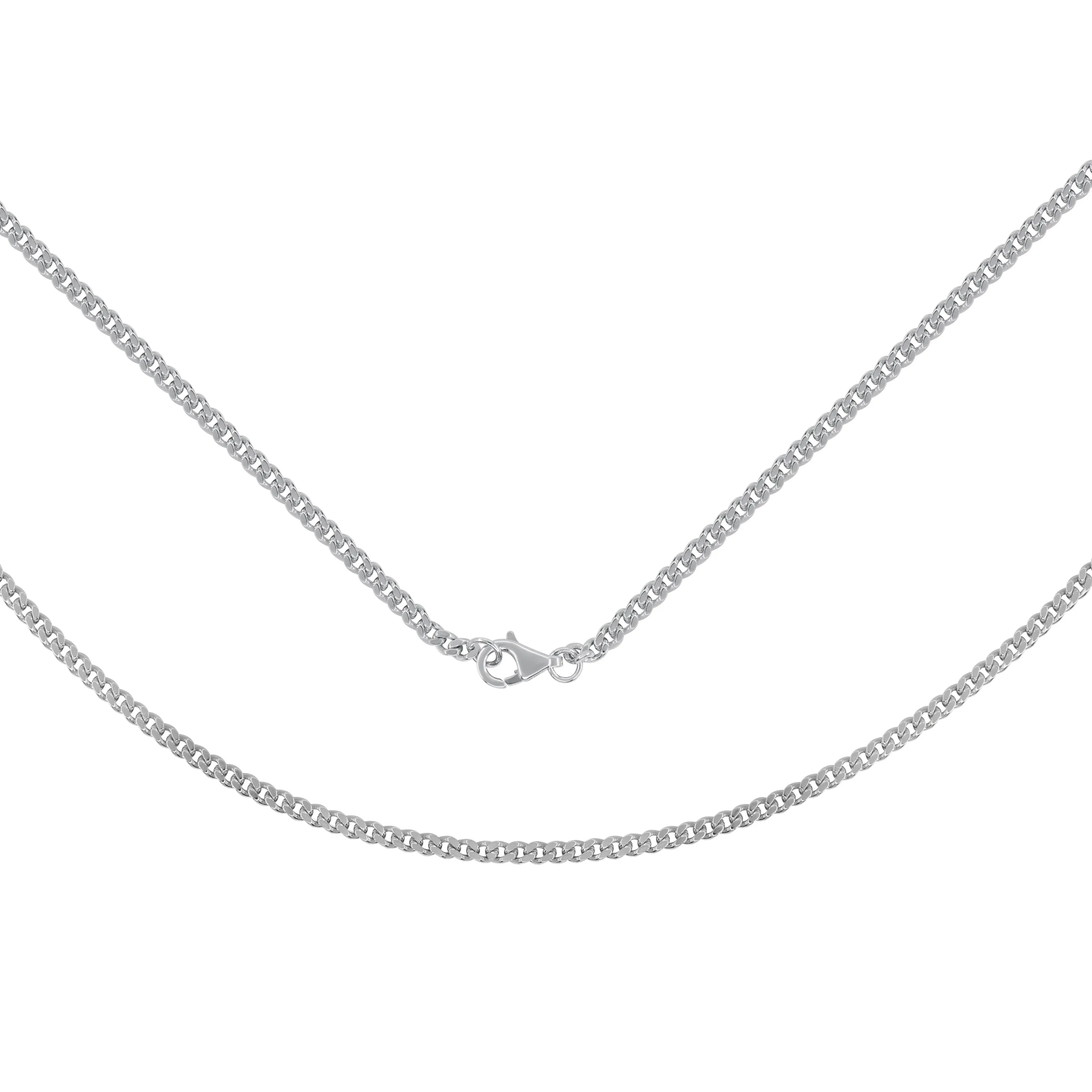 Thin Curb Chain, 925 Silver