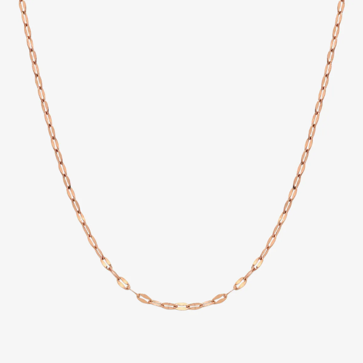 Thin oval chain necklace