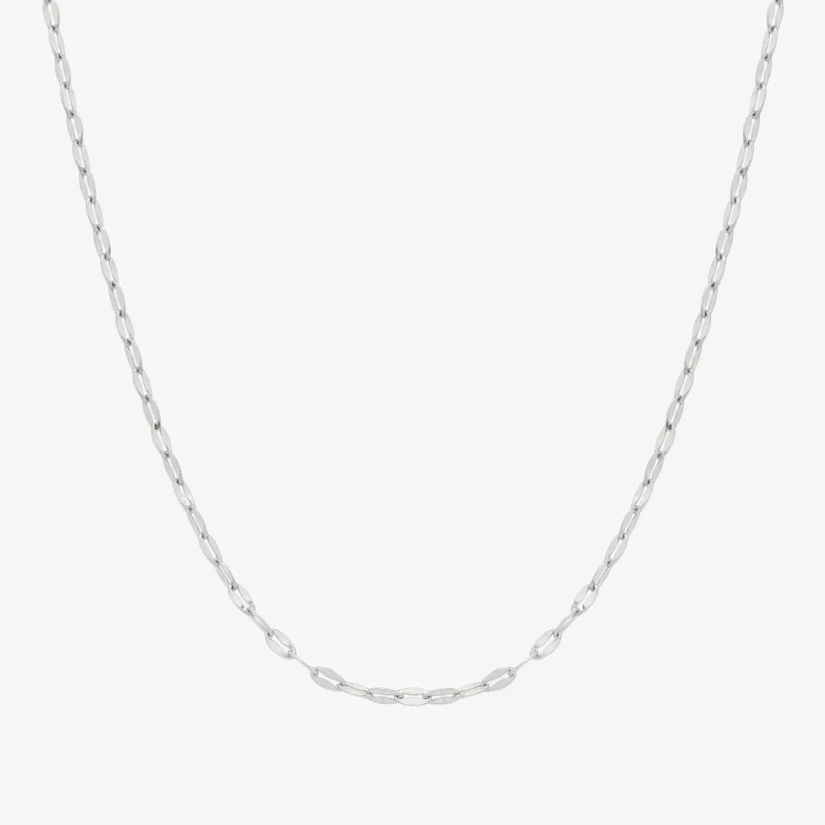 Thin oval chain necklace