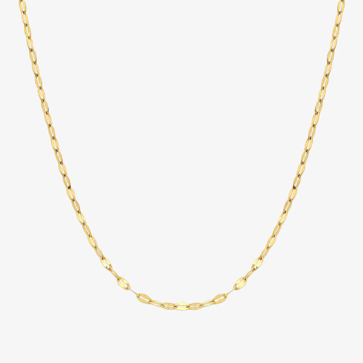 Thin oval chain necklace