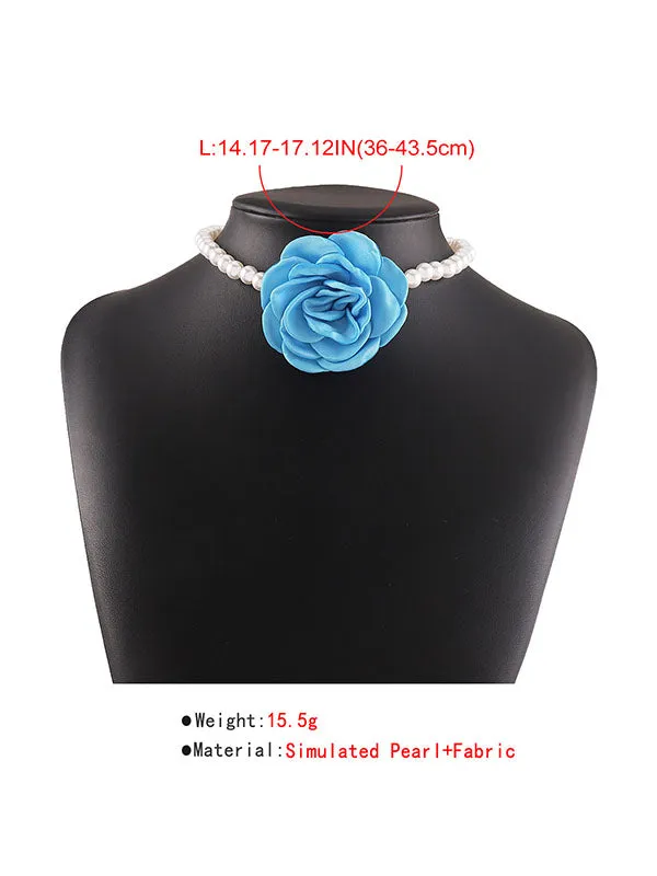 Three-Dimensional Flower Necklaces Accessories